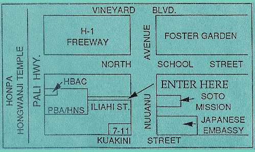 Hawaii Betsuin Aikido Club Map